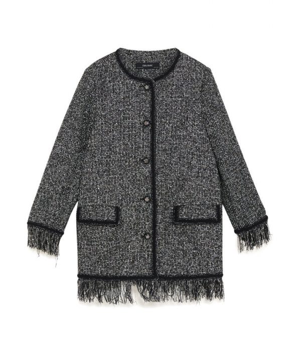 Tweed Jacket With Metallic Thread