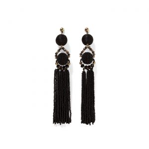 Bits Hoop Earrings in Black