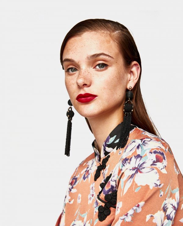 Bits Hoop Earrings in Black